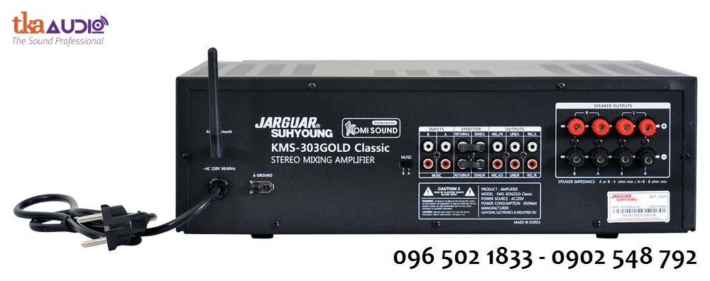 Mặt sau Amply Jarguar Suhyoung KMS 303 Gold Classic